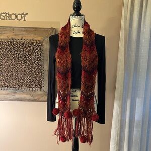 Lorenzo Multicolor Knit Scarf with Tassels